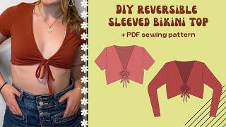DIY Reversible Swimwear Long Sleeve & Short Sleeve Crop Bikini Top  Kai Top  Edgewater Avenue