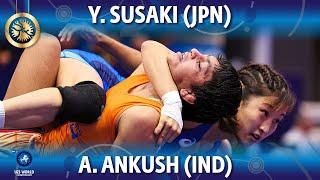 Yui Susaki JPN vs Ankush Ankush IND - Final  U23 World Championships 2022  50kg