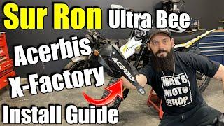 How To Install ACERBIS X-FACTORY Bark Busters  Sur Ron Ultra Bee Full wrap Hand Guards