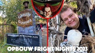 Opbouw Halloween Fright Nights 2023 in Walibi Holland Nieuwe spookhuizen & scare zones