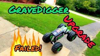 Mega GraveDigger RC Monster Truck upgrade attempt #1 two player mode