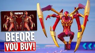 IRON SPIDER Bundle  Gameplay + Combos Before You Buy Fortnite x Marvel