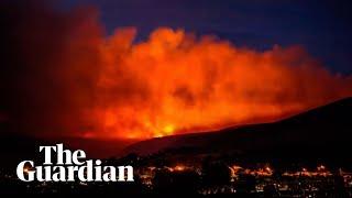 Timelapse footage shows huge fire at Saddleworth Moor