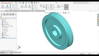Solidworks tutorial for beginners  Exercise 03   Pulley Wheel