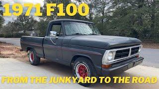 Junkyard F100 gets the brakes repaired and DRIVES