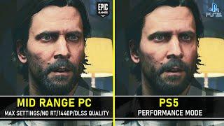 Alan Wake 2  Mid Range PC vs PS5  Graphics and Framerate Comparison