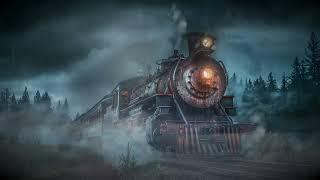 Rainy Night Train Sounds in the Dark & Foggy Forest  Heavy Rain for Sleeping Relaxing & Insomnia