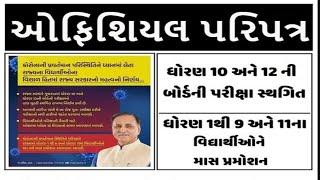 1 to 12 STD Examination Official Paripatra For Gujarat Education Board