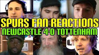 ANGRY  SPURS FANS REACTION TO NEWCASTLE 4-0 TOTTENHAM  FANS CHANNEL