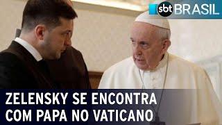 Presidente da Ucrânia encontra papa Francisco no Vaticano  SBT Brasil 130523