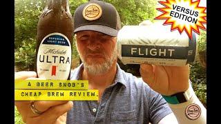 Yuengling Flight vs Michelob Ultra Beer Comparison Review by A Beer Snobs Cheap Brew Review