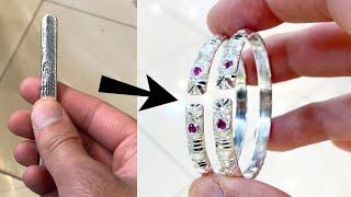 Baby jewelry Making Silver Baby Bangles  Jewelry Making  How its Made  4k Video