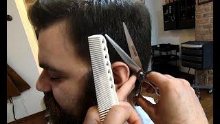 Relaxing ASMR Haircut. Scissor Haircut With Shampoo. No Talking No Hairdryer No Clippers.