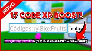 17 CODIGOS DE 2x XP NO BLOX FRUITS code xp boost blox fruit