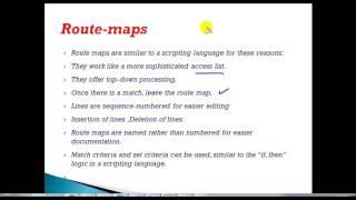 CCNP Route 300 - 101 version 2.0 Route-Maps-Introduction