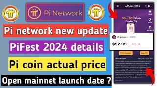 pi network new update  pifest  pi coin price  pi open mainnet launch date  pi network