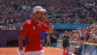 Novak Djokovic went to tease Spanish crowd after breaking Rafael Nadal point Olympic Tennis 2024