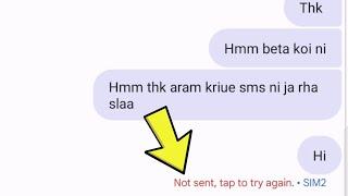 Not Sent Tap To Try Again Message Problem  How To Fix Sms Text Not Sent