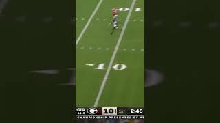 Ladd McConkey WIDE OPEN Touchdown Vs TCU  2023 College Football National Championship