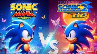 Sonic mania plus VS Sonic the hedgehog 2 hd Comparison