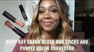 Mary Kay Cream Blush Duo Sticks and Mary Kay at Play Purple Color Corrector