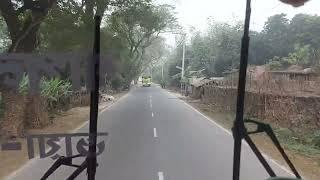 Semi Local Bus Driving in Beautiful Road