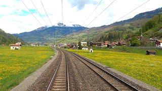  4K Davos Platz - Klosters Platz - Landquart cab ride Switzerland 05.2021