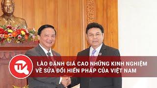 Chủ tịch Quốc hội Lào đánh giá cao những kinh nghiệm về sửa đổi Hiến pháp của Việt Nam
