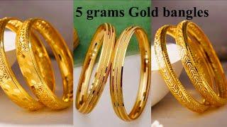 5 Grams gold bangle designs with price  Simple  Gold Bangles Designs 2023