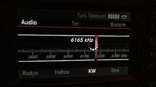 Mercedes Vito Oto ve SONY ICF-2001D Radyolarda 6165 kHz CRI Türkçe Yayın Testi