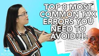 Top 8 Most Common Tax Errors You Need to Avoid