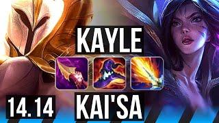 KAYLE vs KAISA MID  Rank 4 Kayle 1439 Legendary 500+ games  EUW Challenger  14.14