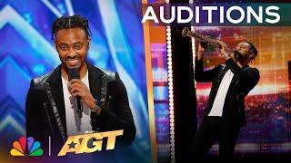 Saxophonist B. Thompson Performs Whats Love Got To Do With It  Auditions  AGT 2024