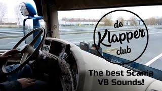 The Best Scania V8 Open Pipe Sounds  Klapper Compilatie #15