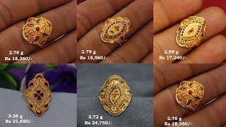 Latest Beautiful Gold Rings Designs Below 2 to 3 Grams With Weight & Price  Shridhi Vlog