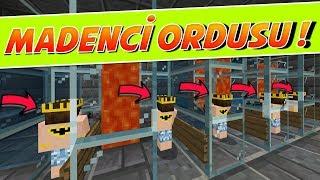 MADENCİ ORDUSU YAPTIK  İNANILMAZ - SKYBLOCK