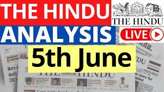 5th June 2023  The Hindu Newspaper Analysis  Live Current Affairs for UPSC IAS by Sahil Saini