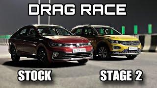 VIRTUS GT VS STAGE 2 T-ROC DRAG RACE 