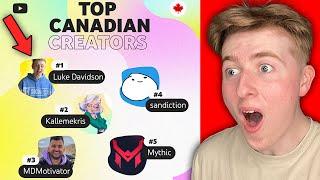 IM THE #1 YOUTUBER IN CANADA?