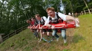 Skyride - A five-seater swing set 80 feet high up in the air - Zip World