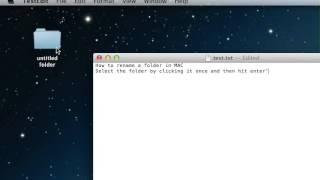 How to rename a folder in MAC