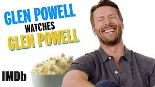 GLEN POWELL watches... Glen Powell  Hit Man Interview  IMDb