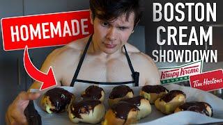 Making Homemade BOSTON CREAM DONUTS  Blind Donut Taste Test