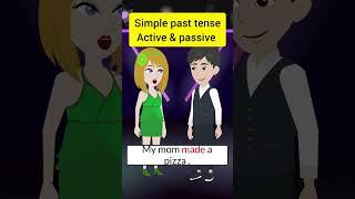 Simple past tense active and passive voice #shorts #learnenglish