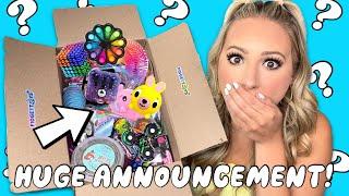 I GOT A HUGE BOX OF MYSTERY FIDGETS & SLIME + HUGE ANNOUNCEMENT  MUST SEE