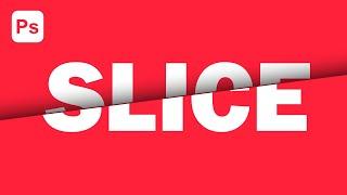 Slice Text Effect in Photoshop Tutorial