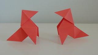 Origami Kuş - Kağıttan İlginç Kuş Yapımı