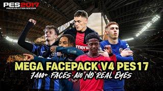 MEGA FACEPACK V4 AIO NO REAL EYES 7400+ Faces  PES 2017