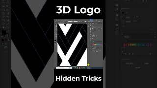 3D Logo Hidden Tricks adobe illustrator   #shorts #tutorial