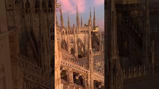 Milan Cathedral Duomo di Milano Rooftop and beautiful view sunset